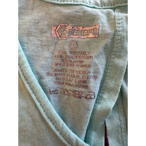 'Just Chill' Graphic Tank Top Workout Open Back Athletic Exercise Blue - Picture 2 of 4